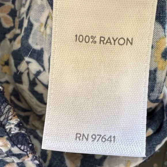 J Jill Floral Button Sleeveless Dress Navy Size X Small Petite - Picture 5 of 9